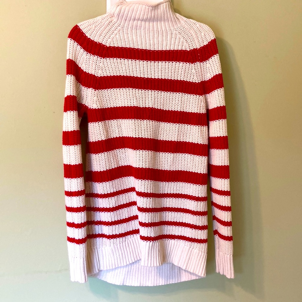 Striped turtleneck sweater